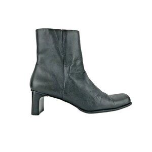 Croft & Barrow Womens Black Side Zipper Block Heel Ankle Bootie Size‎ US 6.5 M